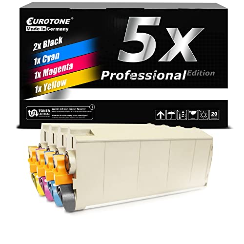 Toner compatible pour OKI ES7411DN EuroPro set de 5 cartouches toutes couleurs