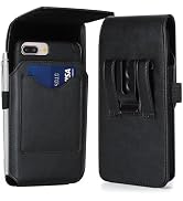 Leather Belt Clip Holster Pouch For IPhone 13/14/15 Pro Max - Black Clip-On Phone Case