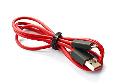 Alitutumao Replacement Charger Cable Power Supply Cord Compatible Wireless Beats by Dr.Dre Powerbeats 2 or 3 Solo Studio Headsets Earphones (Red 3.3ft)