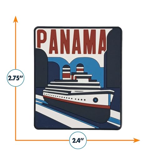Imán decorativo Vagabond Heart Panamá rectangular 3D miniatura 3
