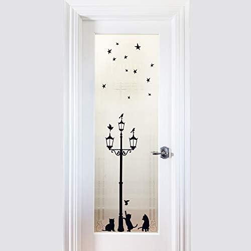 VINFUTUR 2 Sets Cats Wall Stickers Lamp Cats Pair Cats Wall Decals Self Adhesive for Kids Room Nursery Room Living Room Bedroom Stairs