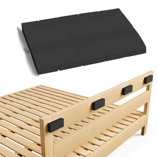 Mrltau 20 Pcs Écarteurs Mousse Eva Mur, Autocollant Protection Mur Lit, Protection Poignée Porte, Accessoires Lit, Butoir Porte, Butoirs Lit, Butoirs Tête De Lit pour Mur (Noir)