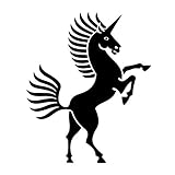 ACEACE 11,4 cm * 13.9cm Tribal Tattoo Pferd Tier Dekor Aufkleber Abziehbilder Schwarz/Silber (Color Name : Black)