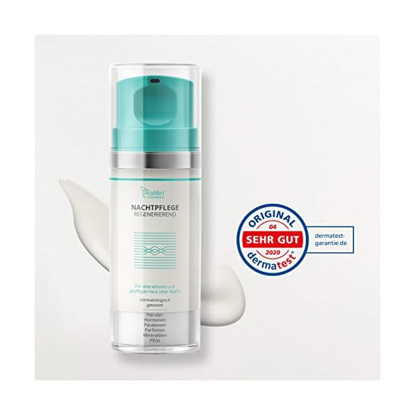 colibri skincare Nachtpflege mit Retinol und Hyaluron Serum - straffende Anti Aging Nachtcreme für Frauen und Männer… – Bild 3