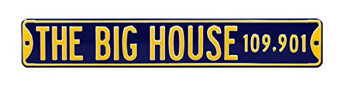 NCAA The Big House 107, 601 Street Signstreet Sign, Team Color, 36