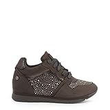 Zapatilla deportiva de mujer con cuña interior de 3 cm y cierre de cordonera.