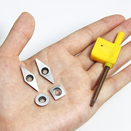 Juego de 4 fresas de carburo para torno de madera miniatura 2