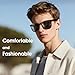 Smart Glasses, Blue Light Blocking Clear Lenses + Magnetic Clip-On Sunglasses, Bluetooth Glasses with Open Ear Speaker, Voice Assistant Compatible for iPhone Android