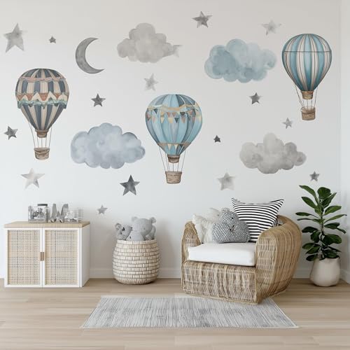 Vinilo Decorativo Globo Aerostático Vintage 40.64x40.64 cm