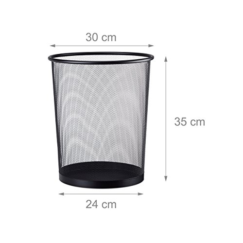 Corbeille à papier bureau 20L anti odeur en maille acier - 4