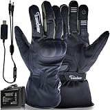 Kaedear(カエディア) バイク グローブ 冬 電熱 防寒 オートバイ プロテクター スマホ対応 防風 裏起毛 ヒートウェーブ KDR-H-GL5WH-OL-XL (オリーブ/電熱グローブ, XL)