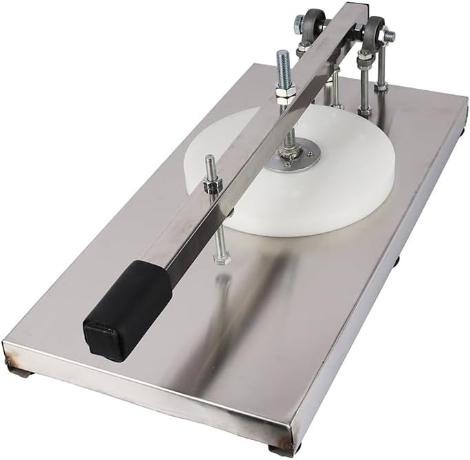 7.9Inch Pizza Dough Press Machine Stainless Steel Household Pizza Press with Plate Portable Commercial Dough Chapati Sheet Pizza Kitchen Dough Maker Tool