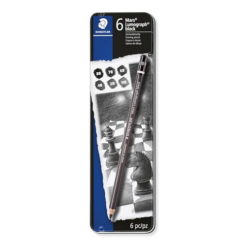 Image of Staedtler Drawing Or Sketch Pencils Wood (100B G6),Black