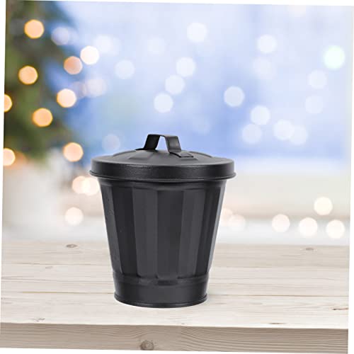 Pequeñas canecas de basura mini rectangulares con tapa, 2 unidades miniatura 4