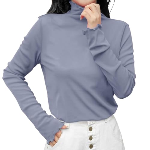 Maglia Termica Bambina Collo Alto - Cotone Elastan, Tinta Unita Per Autunno/Inverno - Foto 5