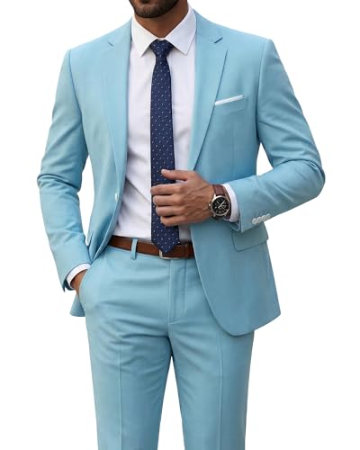 YND Men's 2 Piece Suit with Tie for Events