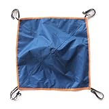 NiuLumea Lona impermeable para tienda de campaña de 56 x 56 cm con revestimiento plateado UV para protección para 3-4 personas, incluye correas elásticas y ganchos
