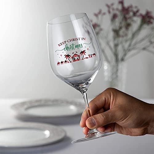 Verres à vin rouge chrétiens Keep Christ in Christmas verre dégustation 325 ml