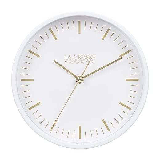 La Crosse Clock 404-3715 6-inch Etta Metal Wall/Table Silent Quartz Clock