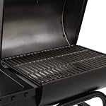 Char-Griller® King-Griller Gambler Charcoal Grill and Smoker with Damper Smoke Control, Cast Iron Grates, and Side Shelf, 315 Cooking Square Inches in Black, Model E1416 - Image 6