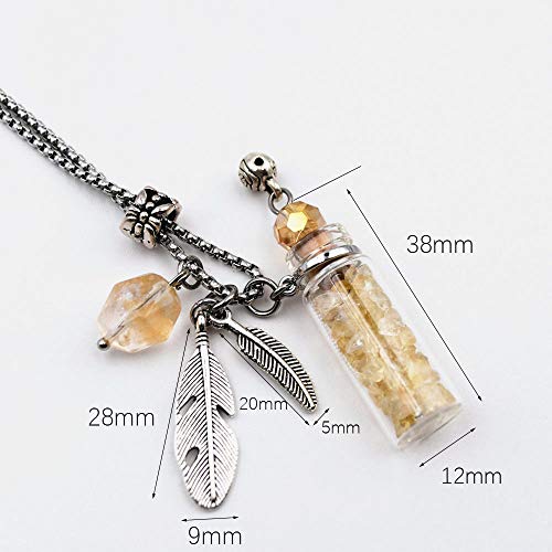 Collar difusor aromático cristal botella con cadena 70cm miniatura 4
