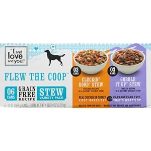I and Love and You Wet Dog Food  Flew the Coop Variety Pack  Chicken + Turkey Grain Free Filler Free 13oz Can 6pk  Cucciolini Doodles I and love and you wet dog food  flew the coop variety pack  chicken + turkey grain free filler free 13oz can 6pk   cucciolini doodles