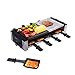 AONI Raclette Grill, Electric Indoor Grill Korean BBQ Grill, rimovibile 2-in-1 Non-Stick Grill Plate e pietra di cottura, ideale per le feste con 8 pentole per fondere il formaggio, 1200W