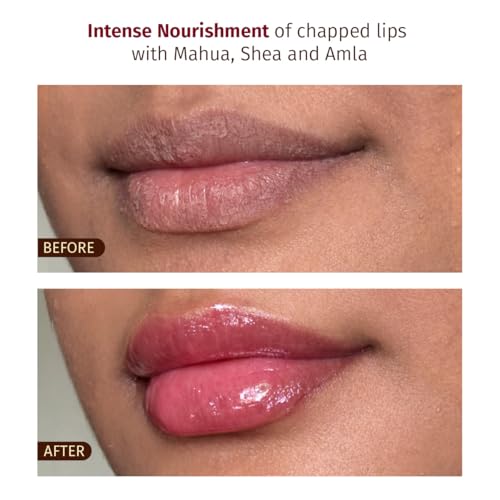 Image of Tinted Glossy Lip Butter - Dusky Rose 12ml | Amla & Mahua Oil Infused | For Dry & Chapped Lips | For Pigmented Lips