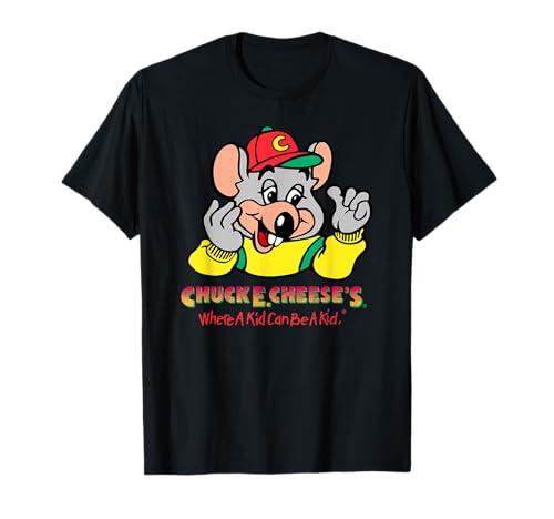 Chuck E. Cheese's Where A Kid Can Be A Kid Retro Chest Logo T-Shirt