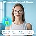 AI Translation Glasses, Support 169 Languages Real-Time Translation/Live Recording, Voice & Video Call Powered By GPT, Color-Change Lens Translator with Noise Reduction, AI Smart Glasses for Men Women