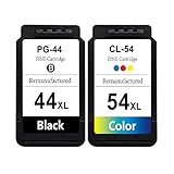 SanSeCai Remanufactured for PG-44 CL-54 XL Ink Cartridges for Canon 44 54 XL Replacement Ink Cartridge for E201 E401 E402 E3110 E471 Printer (Black, Tri-Color, 2-Pack)