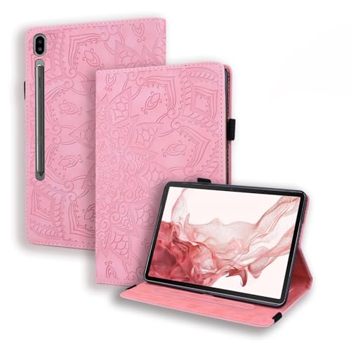 YBFJCE Case for Samsung Galaxy Tab S11 Ultra 14.6 inch 2025, Slim Stand Shell Protective Case with Pencil Holder, PU Leather Folio Cover for Samsung Galaxy Tab S11 Ultra (SM-X930 / SM-X936B), Pink