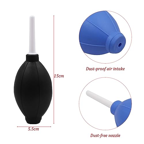 Pack of 2 Resin Bellows Dust Blower, Soft Rubber Bellows Cleaning, Mini Air Blower, Camera Bellows for Camera, Sensor, Optics, Cleaning Camera Sensors, Keyboards and Lenses — view 2