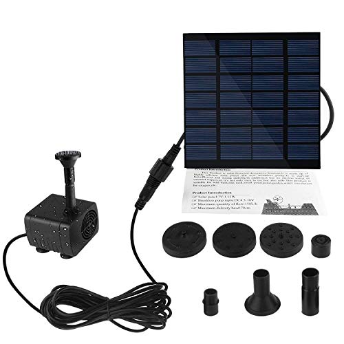 Nrpfell 1.2W Solar Fountain Solar Landscape Fountain Home Office Decoration Solar Landscape Spray Energy Saving High Conversion