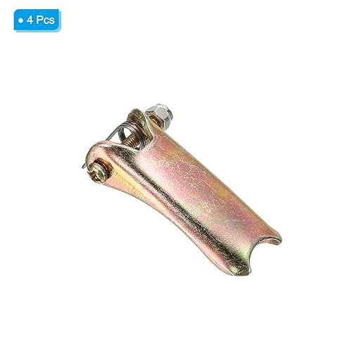 Image of PATIKIL 1.7 Inch Hook Safety Latch Kit, 4 Pack Metal Towing Hitch Replacement for Clevis Hook Trailer, Golden Tone