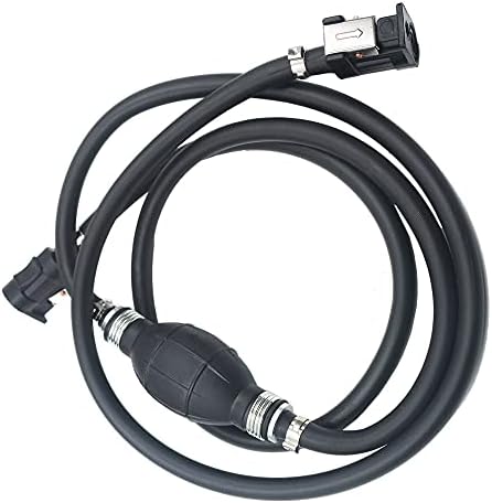 Hand Fuel Line Outboard Primer Bulb Assembly Kit with Connector for Motor Vehicle Marine Boat, 5/16" 8mm Fuel Line Hose (6.88FT)