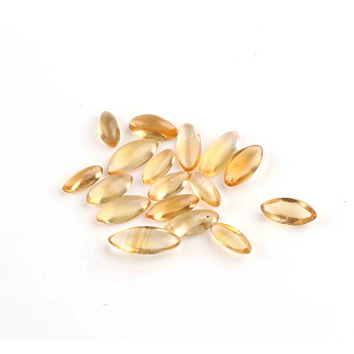 Gemmes en vrac de citrine africaine cabochons marquise d'exception pour bague haut de gamme