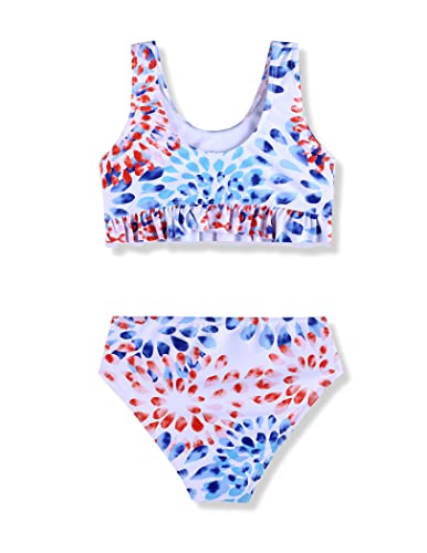 Image of Arshiner Girls Bikini Beach Swimwear 2 Piece Swimsuits Floral Printing Bathing Suits