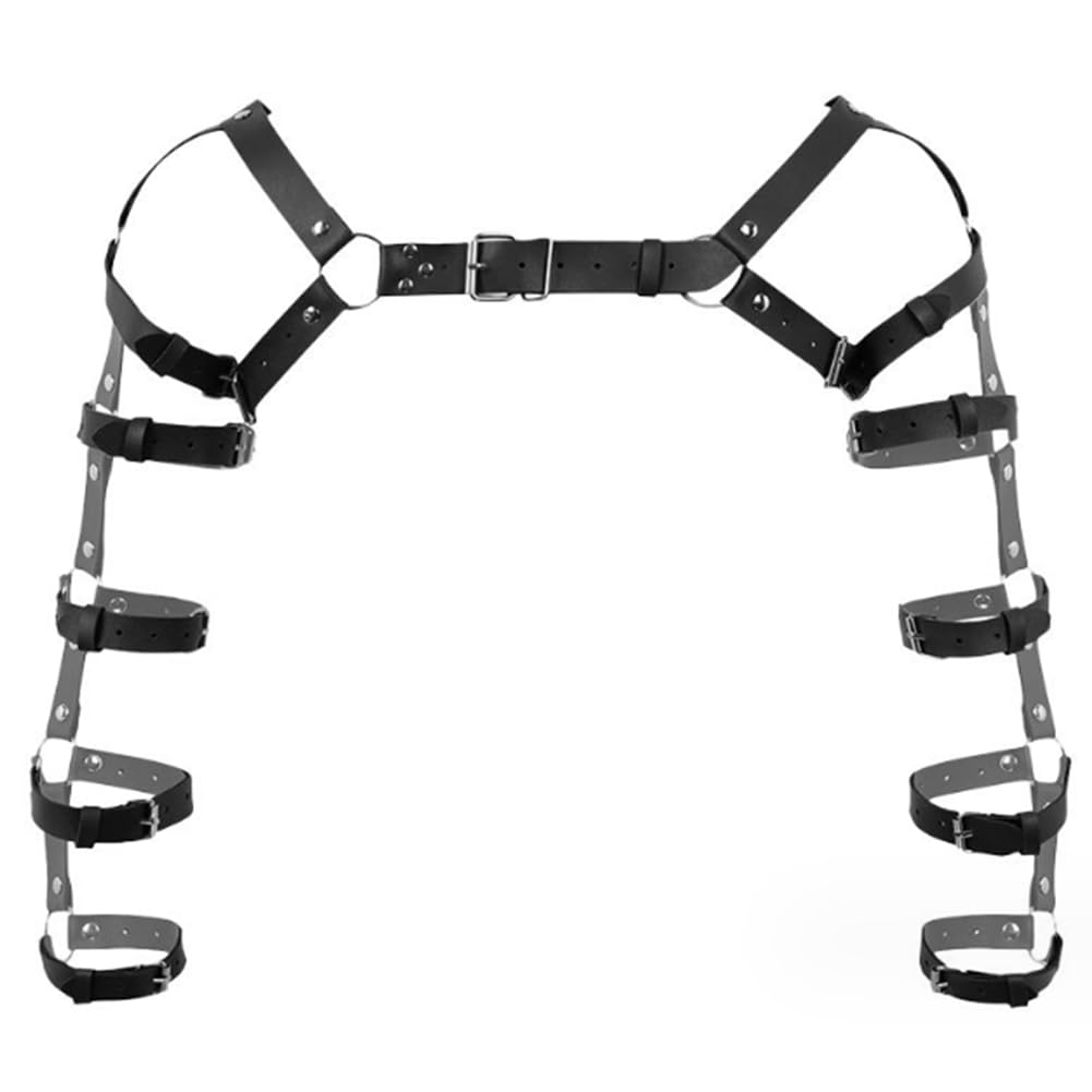Hombre Arnés de Pecho Disfraz Punk Gótico Atractivo Chest Muscle Harness Clubwear