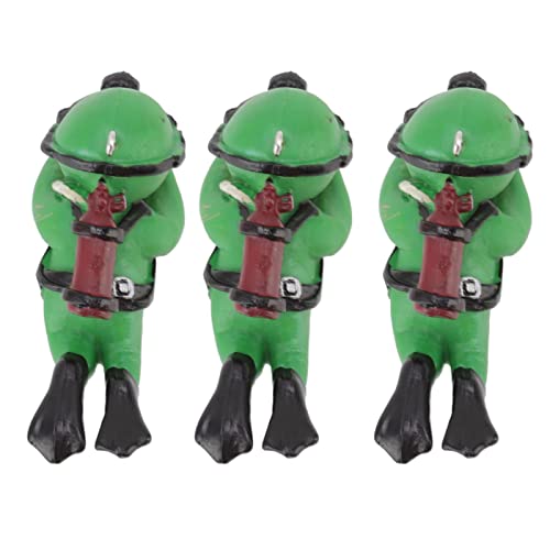 Hosit Little Diver Fish Tank Decoration, Cute Safe Edge Line Length Adjustable Floating Aquarium Ornament 3pcs for Aquarium