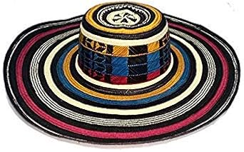 Colombian Hat Colored Sombrero Sinuano 21 Vueltas Laps Made by Colombian Artisans White