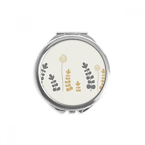 Miroir de poche pissenlit résumé plantes art rond portable