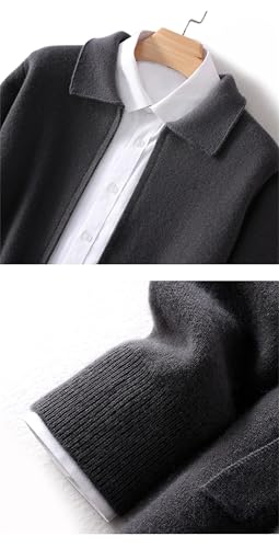 Mens Cardigan Winter Loose Knitted Wool Sweater Lapel Thickened Plus Size Outerwear4