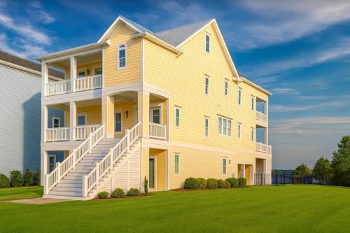 Coastal House Floor Plans, 4-Bed 4.5-Bath 4,005 SF, Architectural Drawing