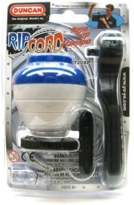 Duncan Ripcord Spin Top Blue and White With Launcher + String Styles May Vary