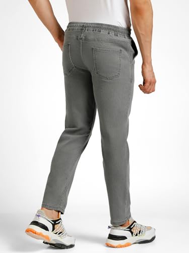 Image of Urbano Fashion Men's Regular Fit Mid Rise Washed Jogger Jeans Stretchable