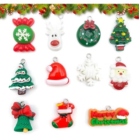 Valicaer 11Pcs Christmas Resin Charms Set Cover