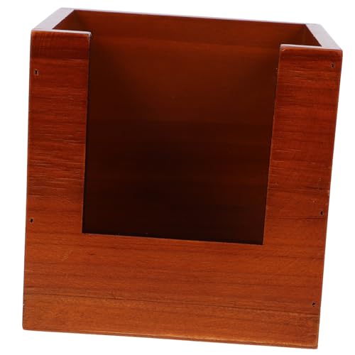 CIYODO Recipe Card Holder Storage Box Wooden Organizer Box Kitchen Menu Storage Holder Small Storage Case Card Storage Holder Wooden Storage Box En Box