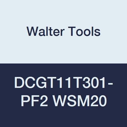 DCGT11T301-PF2 WSM20 Carbide Tiger-Tec Positive Indexable Turning Insert, 0.004" Corner Radius, 3/8" IC, 5/32" Thick, 0.004" - 0.059" Depth of Cut (Pack of 10)