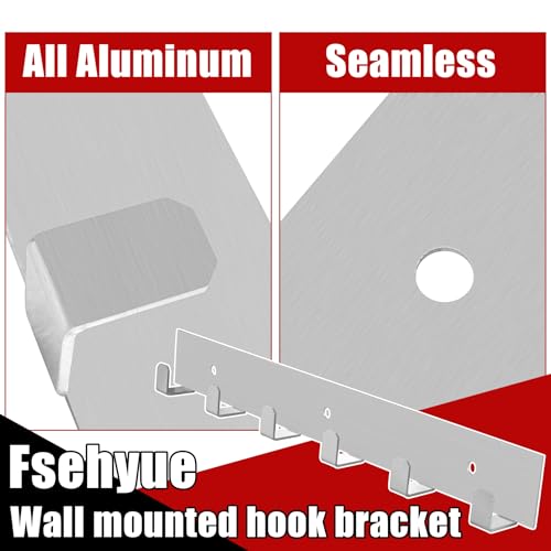 Fsehyue 2Pcs Hanger Aluminum Storage Rack Organizer with 6 Hooks Suitable for Clothes Western Horse Tack Bridle Halter Strap Goods Accessories Hanger Silver - Thumbnail 3